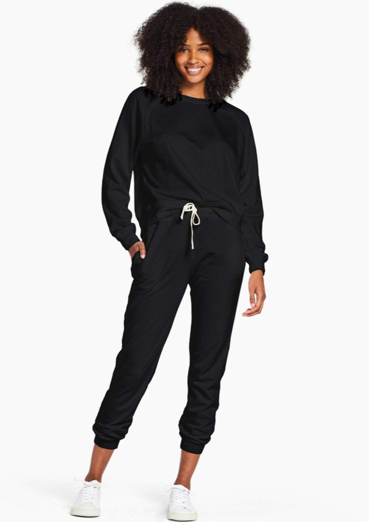 Cora Crew Neck, Black by Vitamin A - Sustainable