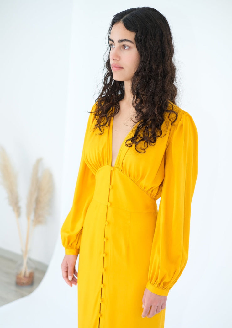 Lola Dress, Saffron by Oh Seven Days - Sustainable