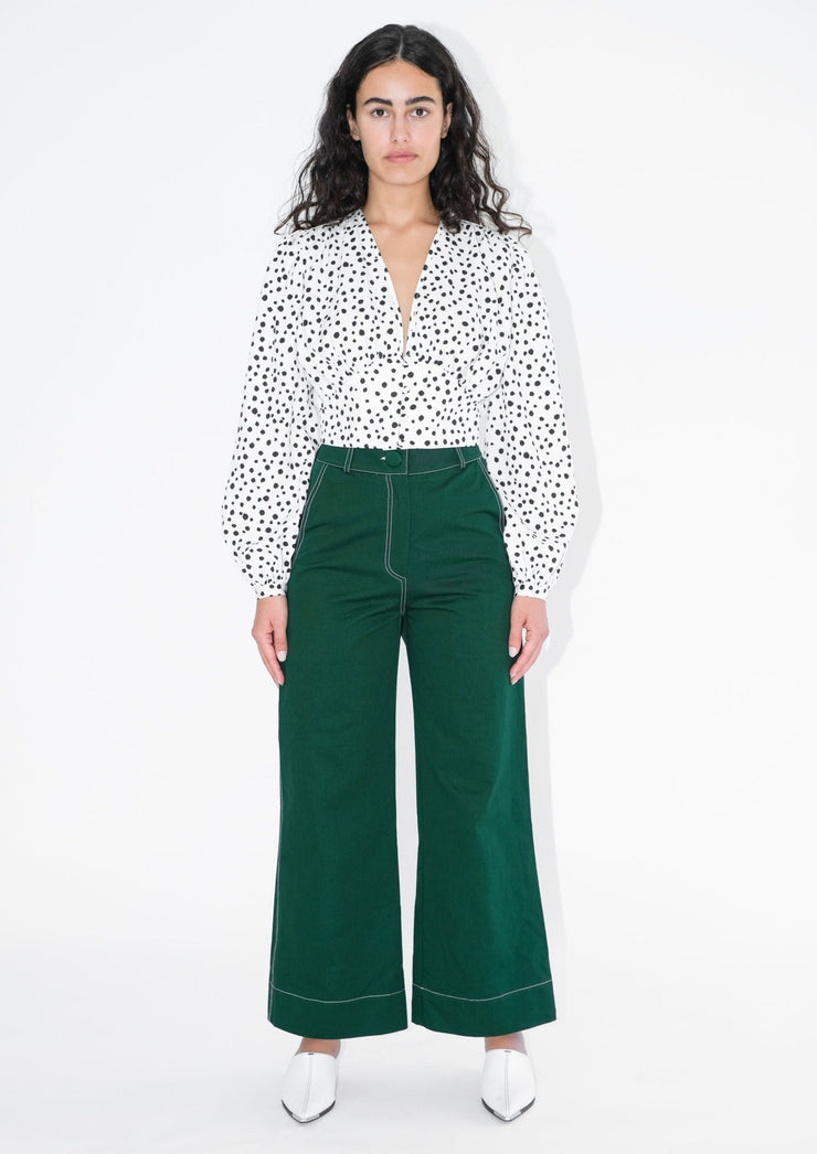 High Kick Trousers, Pine by Oh Seven Days - Fair Trade