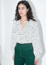 Lola Top, Polka Print by Oh Seven Days - Eco Conscious