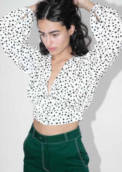 Lola Top, Polka Print by Oh Seven Days - Sustainable