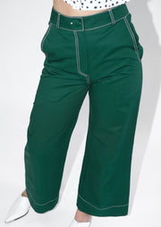 High Kick Trousers, Pine by Oh Seven Days - Eco Friendly