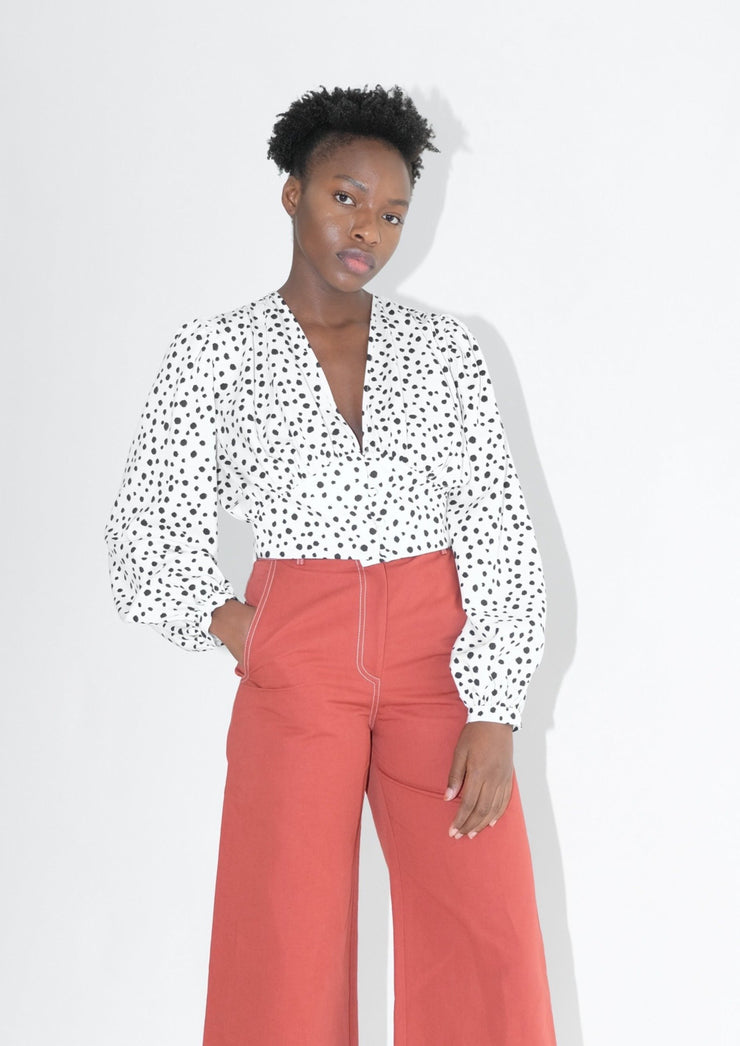 Lola Top, Polka Print by Oh Seven Days - Carbon Neutral