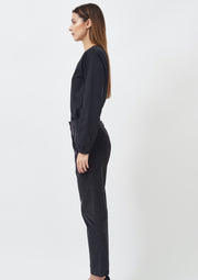 Straight Corduroy Trousers, Anthracite by Mila Vert - Cruelty Free