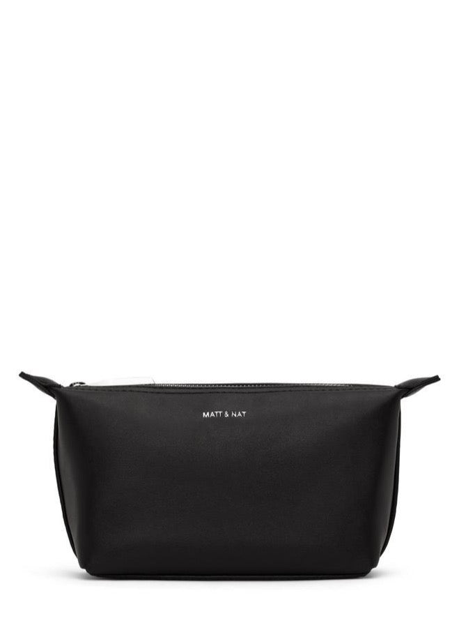 Abbimini Cosmetic Bag, Black Shiny Nickel by Matt & Nat - Sustainable
