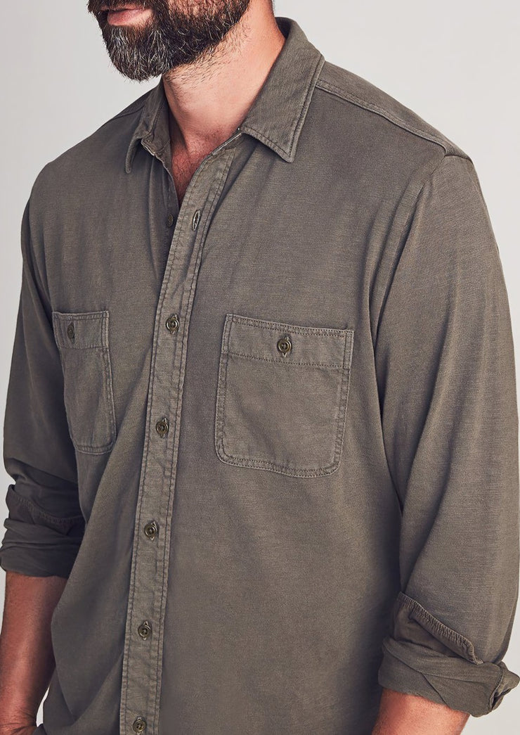 Knit Seasons Shirt, Olive by Faherty - Ethical