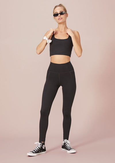 High-Rise Compressive Leggings, Black by Girlfriend Collective - Sustainable