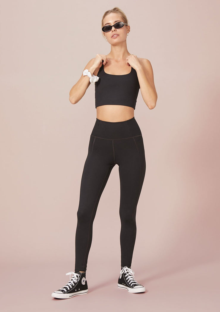 High-Rise Compressive Leggings, Black by Girlfriend Collective - Sustainable