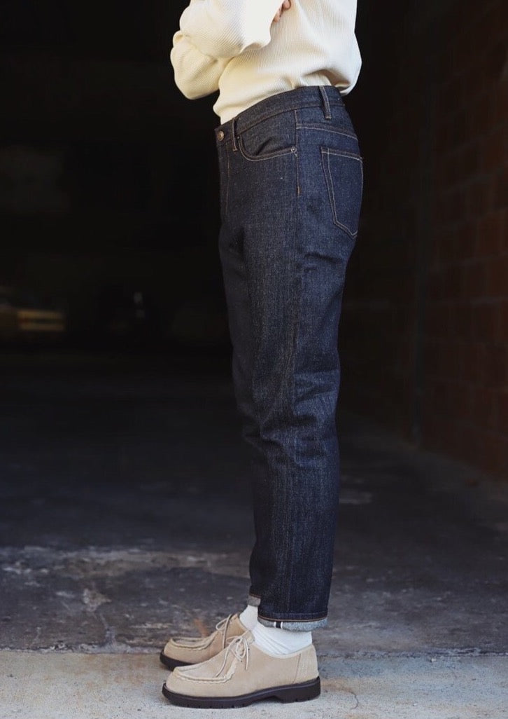 Selvedge Denim Jeans, Indigo Blue-Black by Hemp Clothing Australia - Ethical