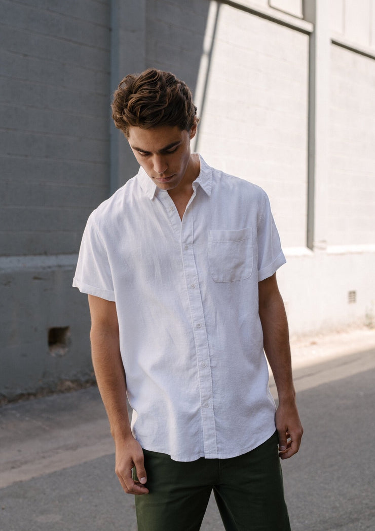 Newtown Shirt , White by Hemp Clothing Australia - Fair Trade