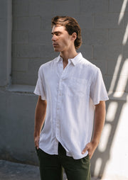 Newtown Shirt , White by Hemp Clothing Australia - Eco Friendly