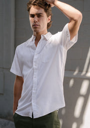 Newtown Shirt , White by Hemp Clothing Australia - Eco Conscious