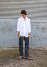 Newtown Shirt, White by Hemp Clothing Australia - Eco Conscious