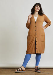 Hyland Cardi Dress, Camel by Hours - Sustainable