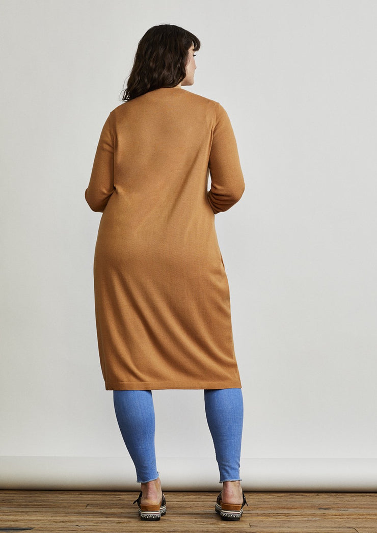Hyland Cardi Dress, Camel by Hours - Ethical