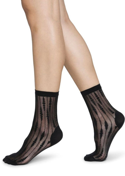 Josefine Drop Socks, Black by Swedish Stockings - Sustainable