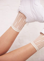 Josefine Drop Socks, White by Swedish Stockings - Ethical
