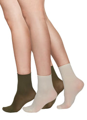 Judith Premium Socks, Khaki/Crème by Swedish Stockings - Sustainable