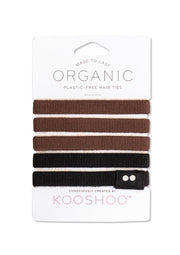 Organic Hair Ties, Brown/black by Kooshoo - Sustainable