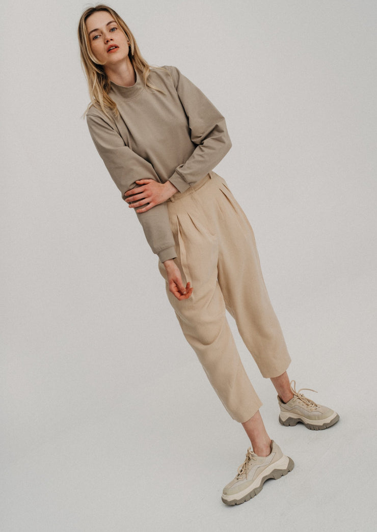 Linen Trousers 10/05, Coastal Sand by Nago - Ethical