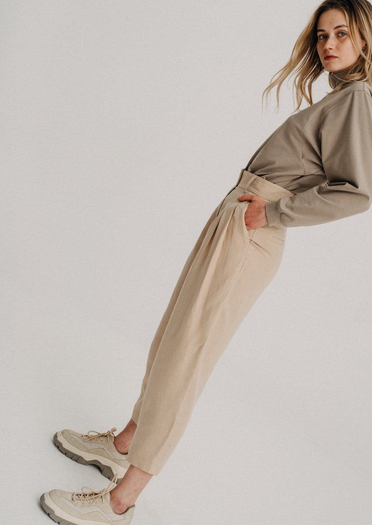 Linen Trousers 10/05, Coastal Sand by Nago - Eco Friendly