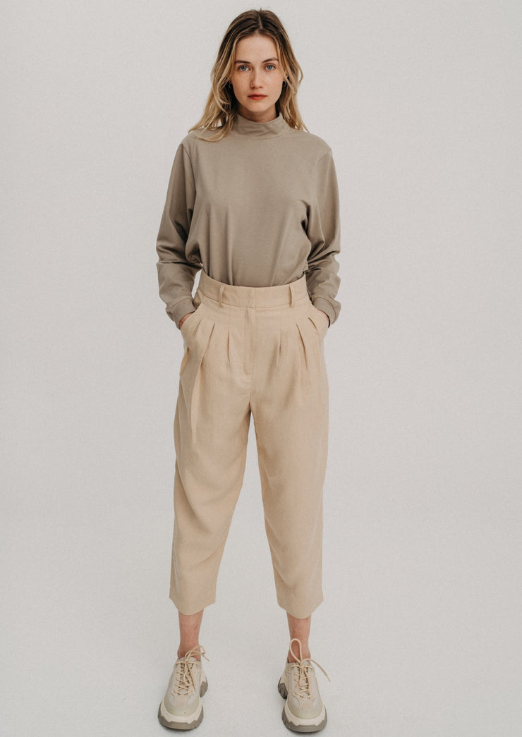 Linen Trousers 10/05, Coastal Sand by Nago - Sustainable