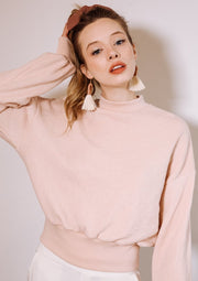 Crew Softie Sweater, Rose by Dazey LA - Sustainable