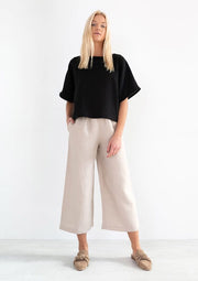 Bee Linen Top, Black by Love And Confuse - Eco Friendly 