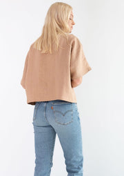 Bee Linen Top, Camel by Love And Confuse - Fair Trade
