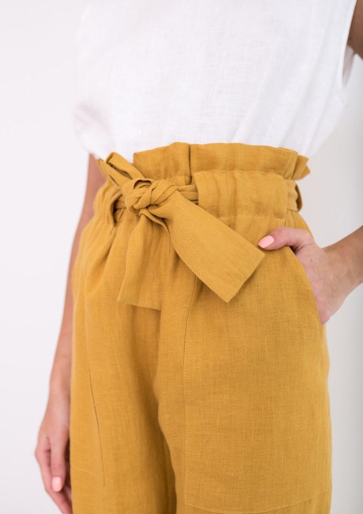Juliet Wide Leg, Mustard by Love And Confuse - Fair Trade