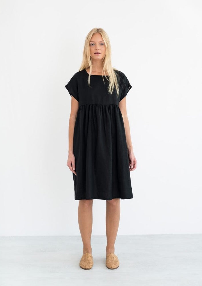 Poppy Linen Dress, Black by Love and Confuse - Vegan