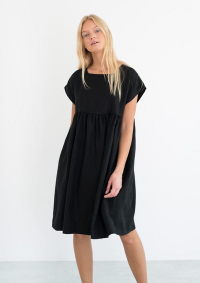 Poppy Linen Dress, Black by Love and Confuse - Sustainable