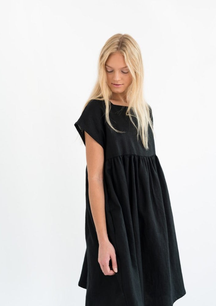 Poppy Linen Dress, Black by Love and Confuse - Ethical