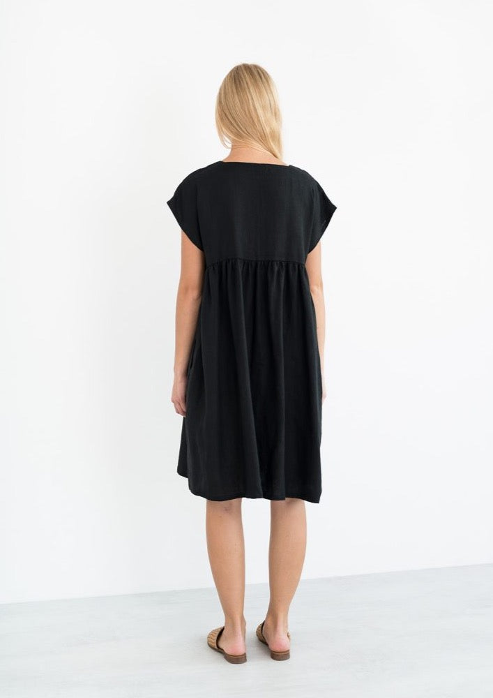 Poppy Linen Dress, Black by Love and Confuse - Carbon Neutral