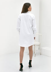 Jenny Shirt Dress, White by Noumenon - Eco Friendly