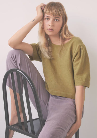 Ode Top, Olive by Eve Gravel