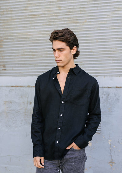 Newtown Shirt, Black by Hemp Clothing Australia - Sustainable