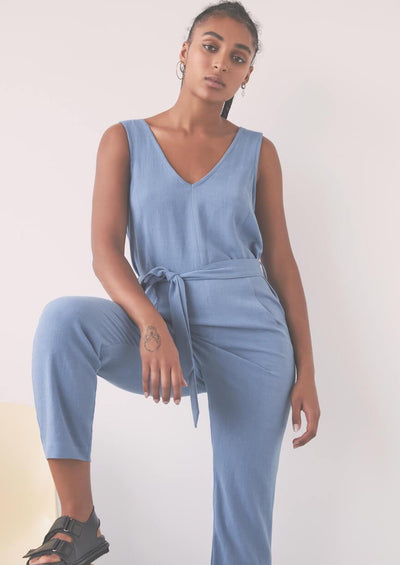 Owl Moon Jumpsuit, Azur by Eve Gravel - Sustainable