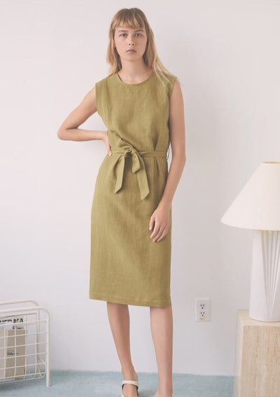 Paloma Dress, Olive by Eve Gravel - Sustainable