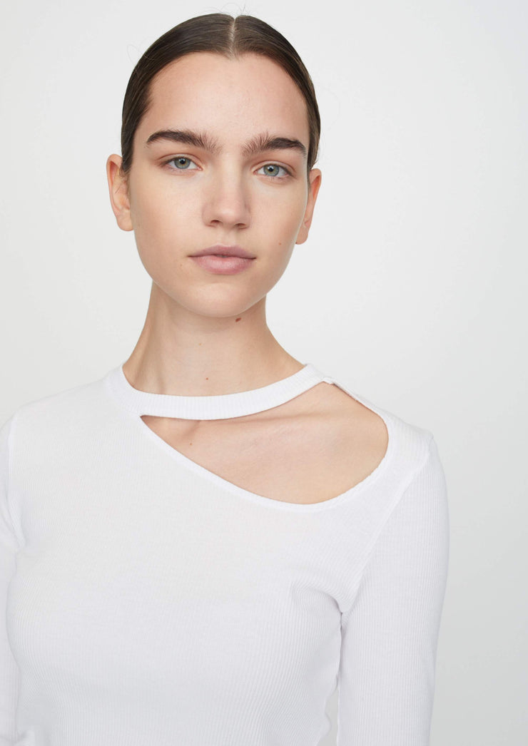 Rancho LS Tee, White by Just Female - Ethical