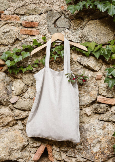 Martha Linen Tote Bag, Natural by Son De Flor - Sustainable