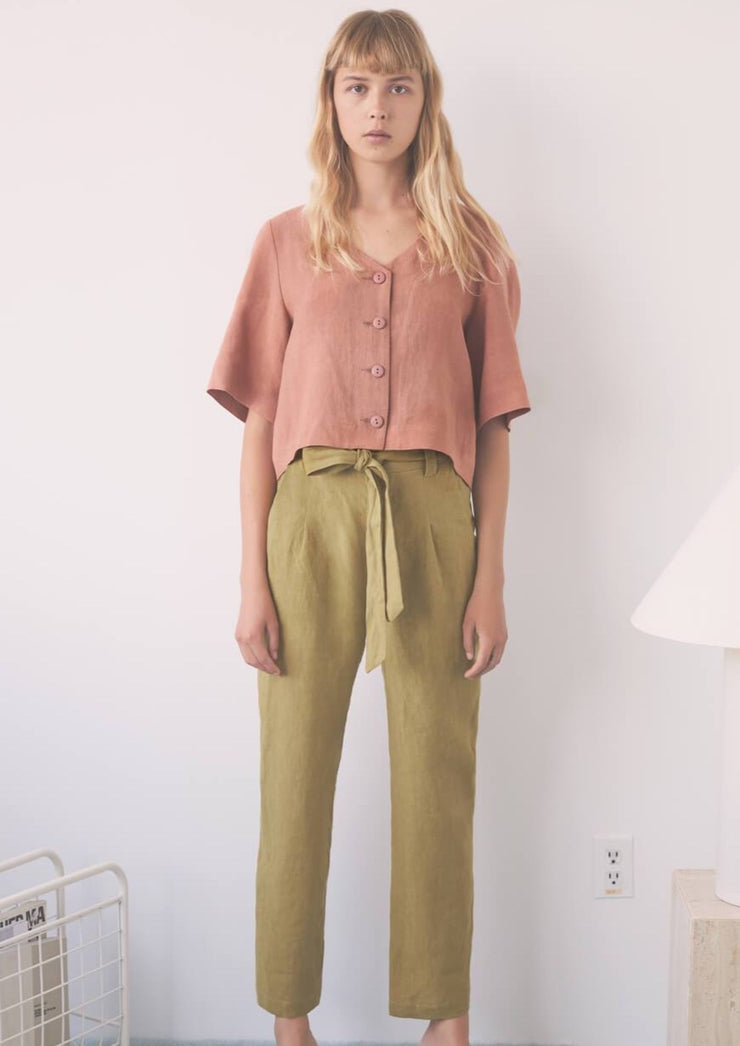 Saturne Pants, Olive by Eve Gravel - Sustainable