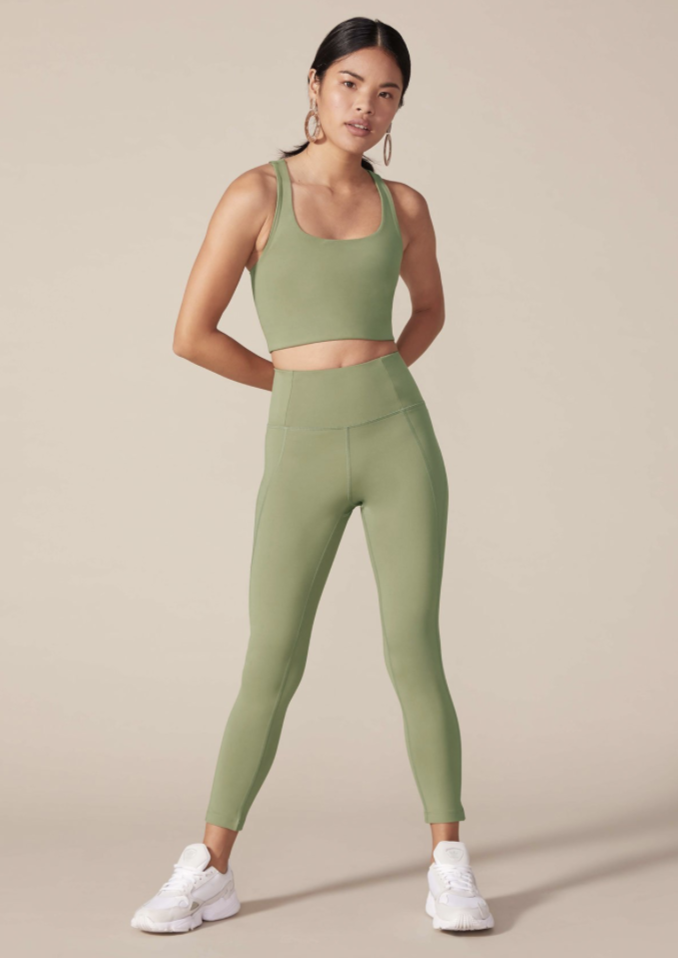 High-Rise Compressive Leggings, Olive by Girlfriend Collective - Sustainable