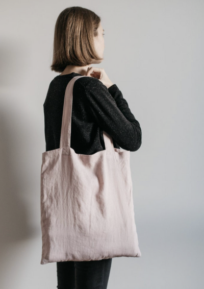 Foldable Tote Bag, Pale Pink by Quiet Objects - Sustainable 