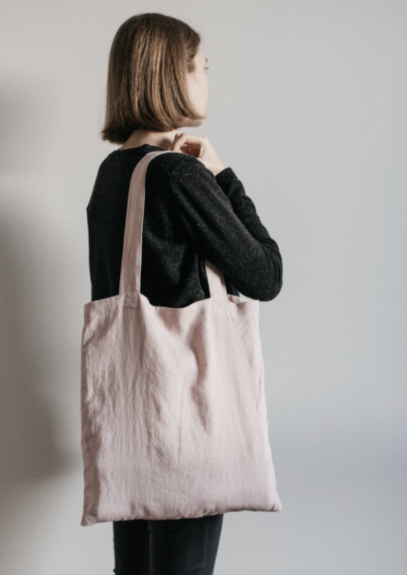 Foldable Tote Bag, Pale Pink by Quiet Objects - Sustainable 
