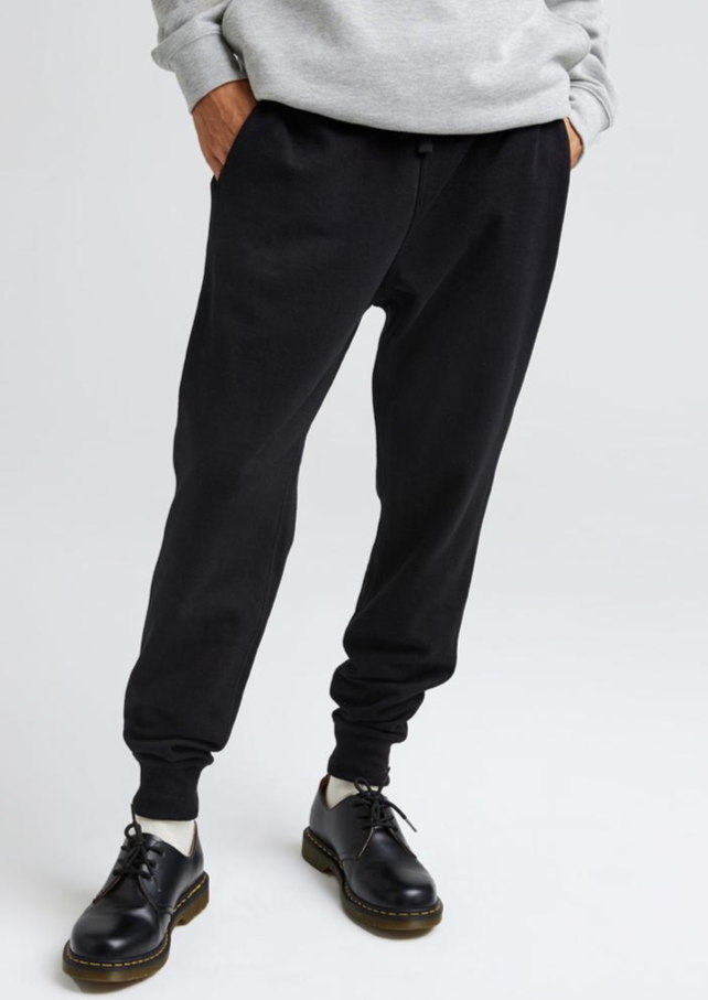 Recycled Fleece Tapered Sweatpant, Black by Richer Poorer - Ethical