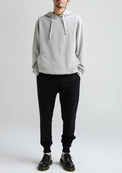 Recycled Fleece Tapered Sweatpant, Black by Richer Poorer - Sustainable