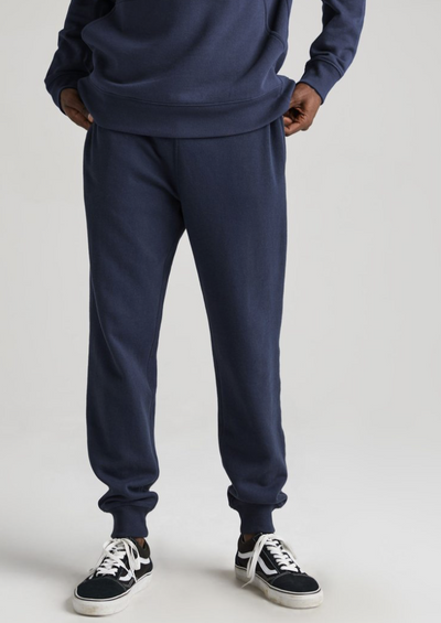 Recycled Fleece Tapered Sweatpant, Blue Nights by Richer Poorer - Sustainable