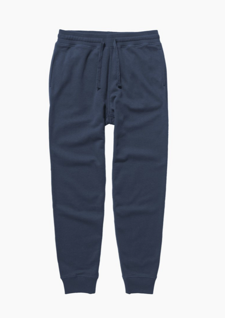 Recycled Fleece Tapered Sweatpant, Blue Nights by Richer Poorer - Fair Trade