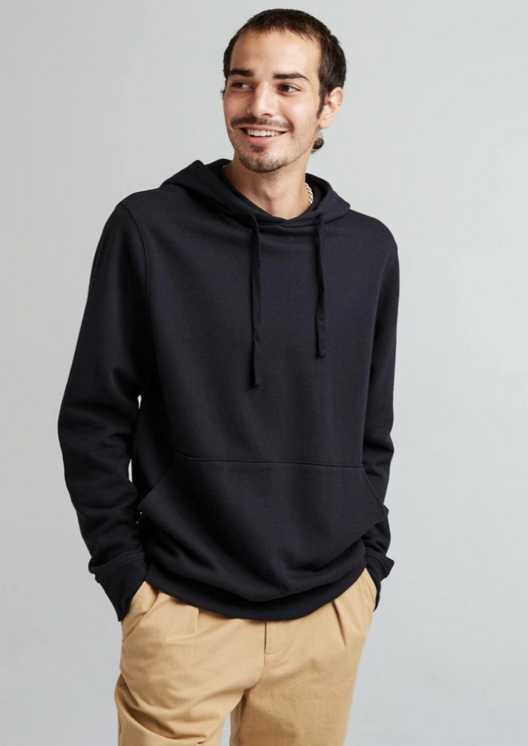 Recycled Fleece Hoodie, Black by Richer Poorer - Ethical